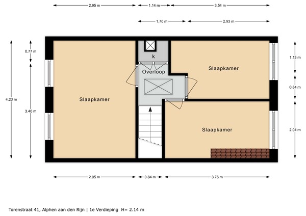 Floorplan - Torenstraat 41, 2405 XG Alphen aan den Rijn